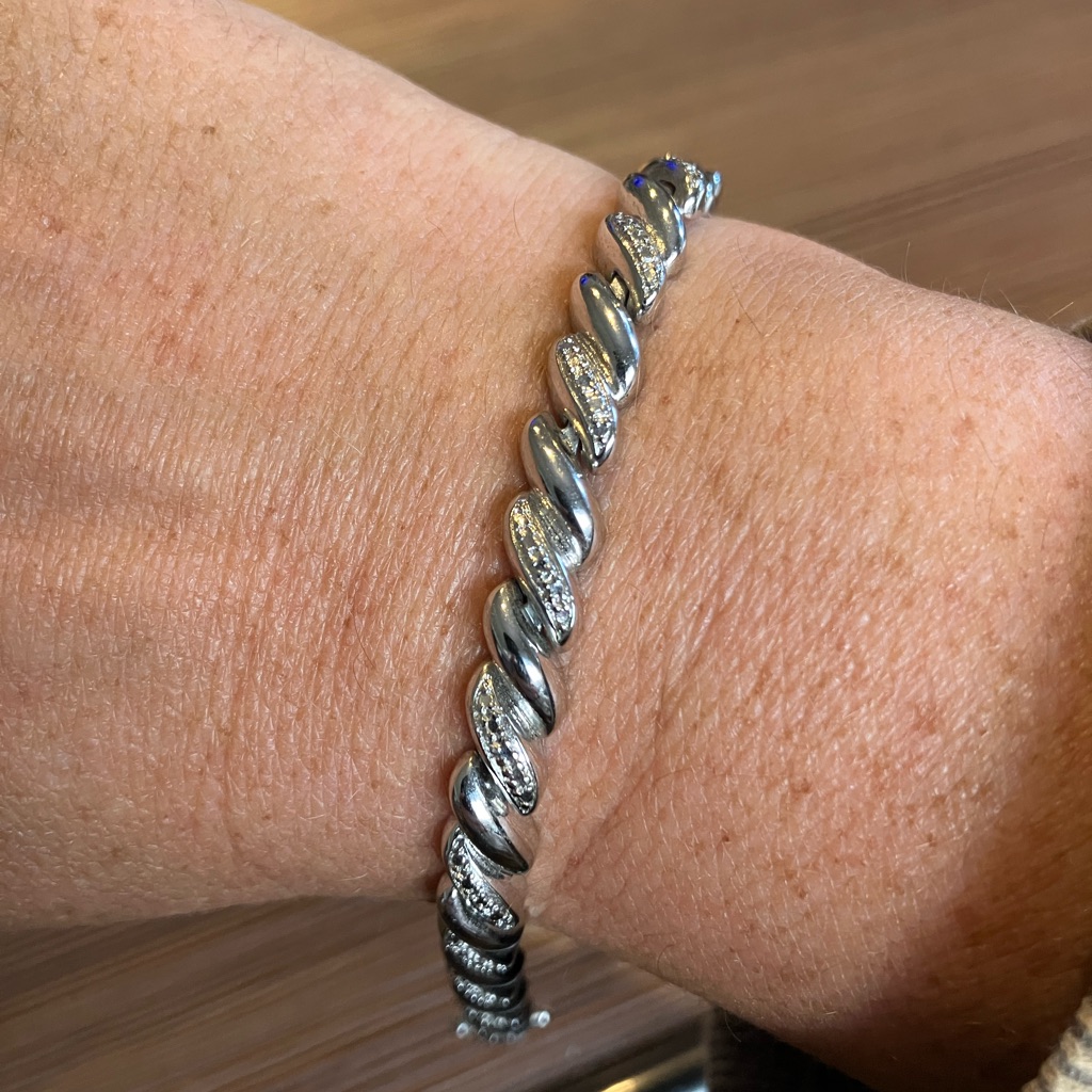 Elegant Silver-Toned Women's Bracelet